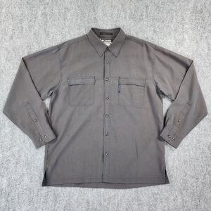 Columbia Shirt Men Large Gray Plaid XCO Windy Butte Long Sleeve Button Up Hiking